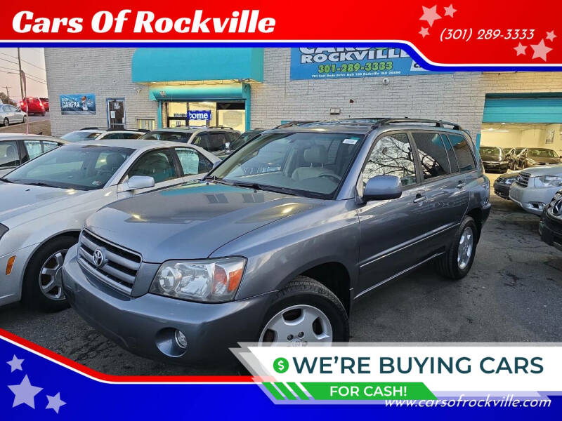 2006 Toyota Highlander for sale at Cars Of Rockville in Rockville MD