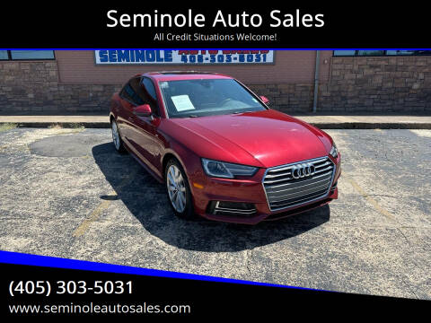 2018 Audi A4 for sale at Seminole Auto Sales in Seminole OK