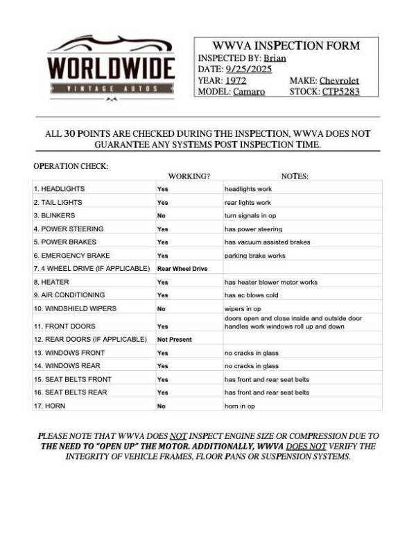 1972 Chevrolet Camaro