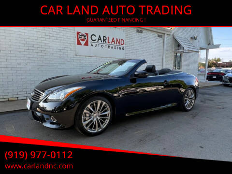 2014 Infiniti Q60 Convertible for sale at CAR LAND  AUTO TRADING in Raleigh NC