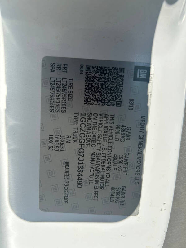 2018 Chevrolet Express 3500