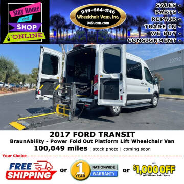 2017 Ford Transit for sale at Wheelchair Vans Inc in Laguna Hills CA