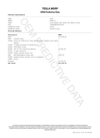 2025 Tesla Model Y Long Range