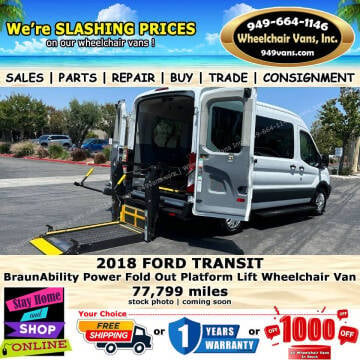 2018 Ford Transit for sale at Wheelchair Vans Inc in Laguna Hills CA