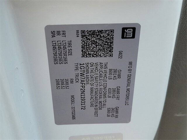 2022 GMC Savana 2500