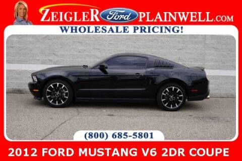 2012 Ford Mustang for sale at Zeigler Ford of Plainwell- Jeff Bishop - Zeigler Ford of Lowell in Lowell MI