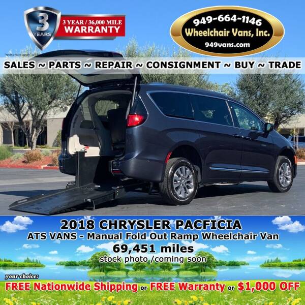 2018 Chrysler Pacifica for sale at Wheelchair Vans Inc - New and Used in Laguna Hills CA