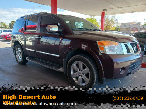 2013 Nissan Armada for sale at High Desert Auto Wholesale in Albuquerque NM