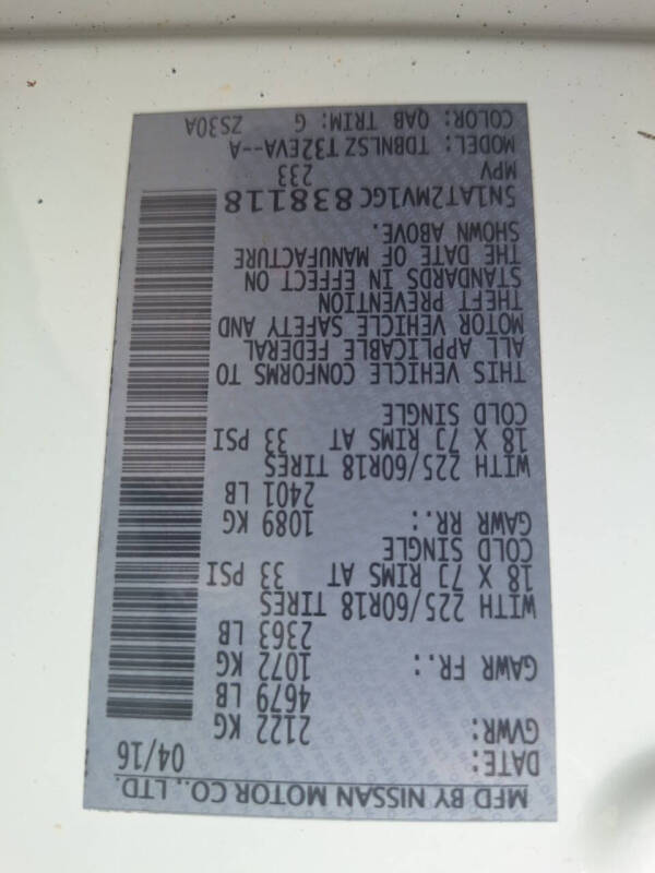 2016 Nissan Rogue SL