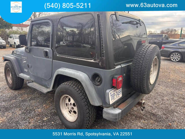 1998 Jeep Wrangler for sale at 63 Auto Inc in Spotsylvania, VA