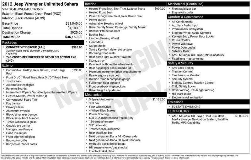 2012 Jeep Wrangler Unlimited