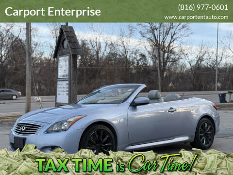 2011 Infiniti G37 Convertible for sale at Carport Enterprise in Kansas City MO