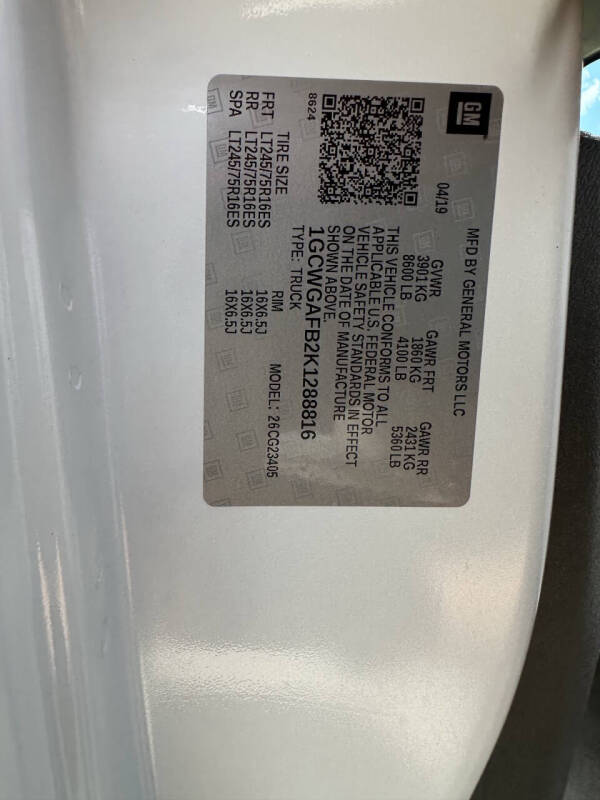 2019 Chevrolet Express 2500