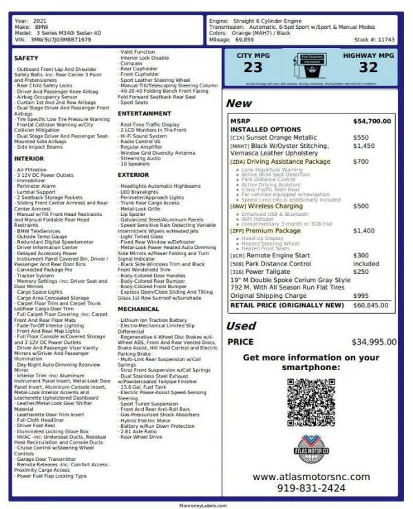 2021 BMW 3 Series M340i