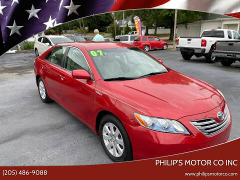 2007 Toyota Camry Hybrid for sale at PHILIP'S MOTOR CO INC in Haleyville AL