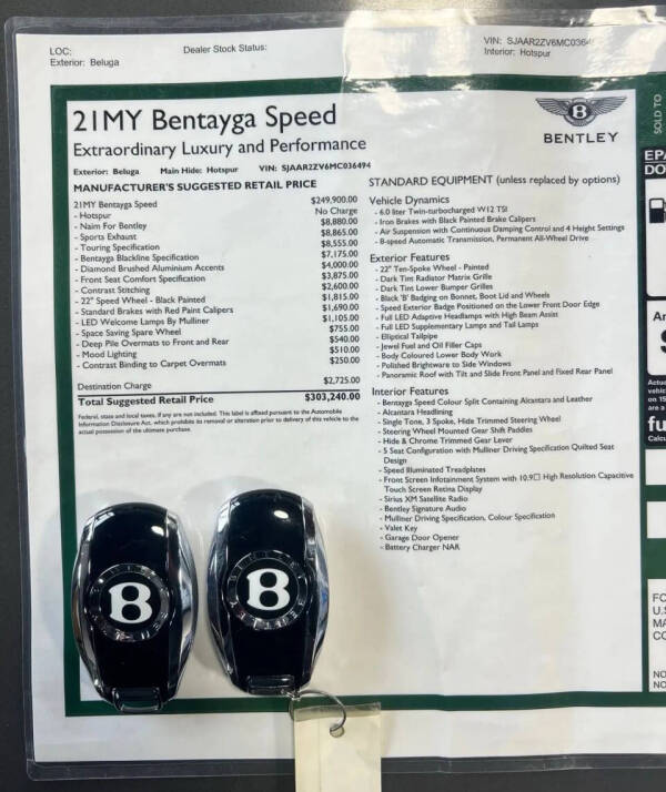 2021 Bentley Bentayga Speed