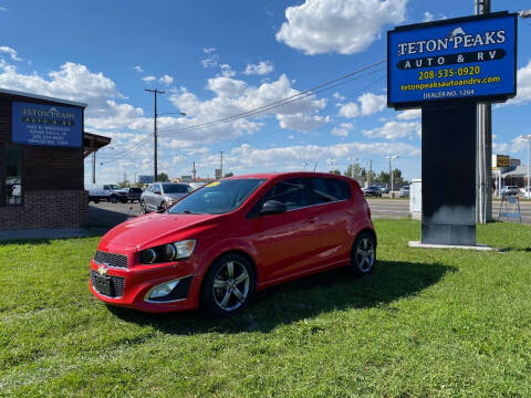 2015 Chevrolet Sonic for sale at TETON PEAKS AUTO & RV in Idaho Falls ID