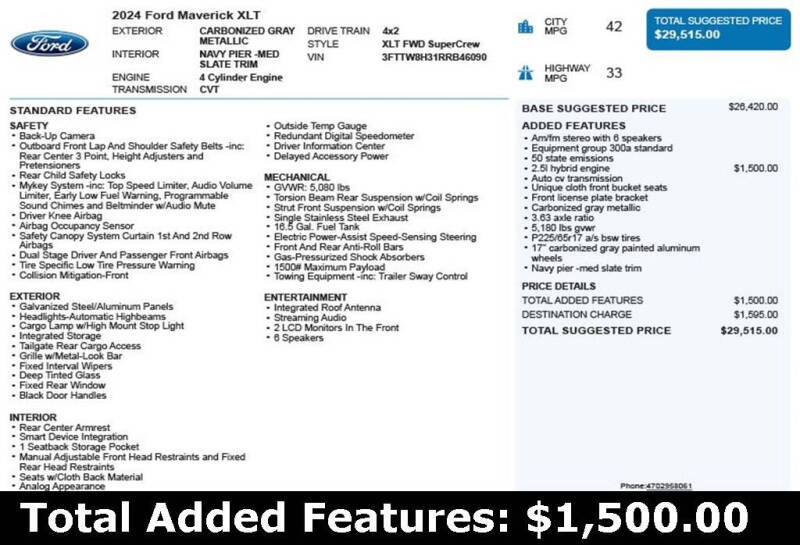2024 Ford Maverick XLT
