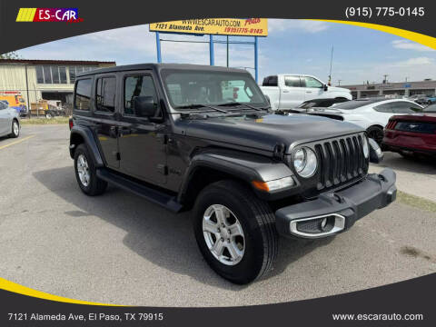 2019 Jeep Wrangler Unlimited for sale at Escar Auto in El Paso TX