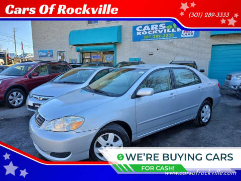 2007 Toyota Corolla for sale at Cars Of Rockville in Rockville MD