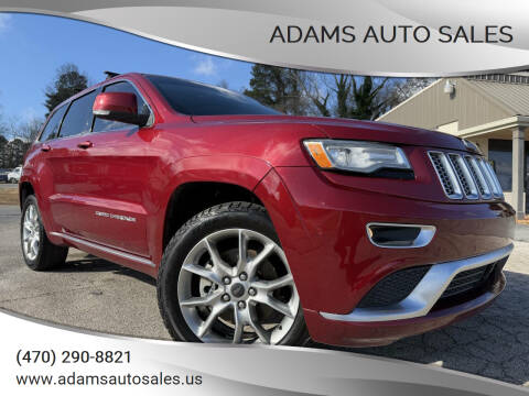 2015 Jeep Grand Cherokee for sale at Adams Auto Sales in Gainesville GA