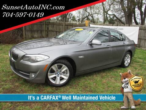 2013 BMW 5 Series for sale at Sunset Auto in Charlotte NC