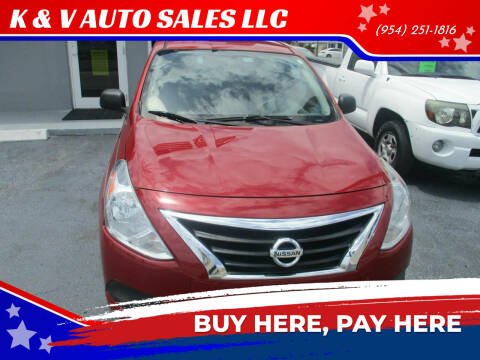 2015 Nissan Versa for sale at K & V AUTO SALES LLC in Hollywood FL