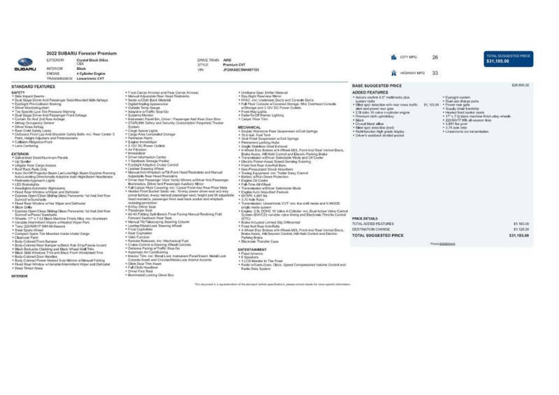2022 Subaru Forester Premium