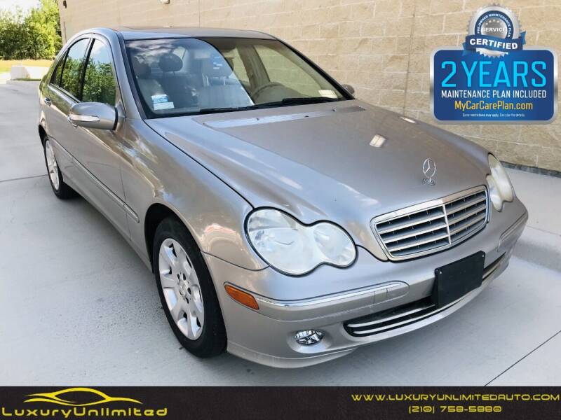2005 Mercedes-Benz C-Class for sale at LUXURY UNLIMITED AUTO SALES in San Antonio TX