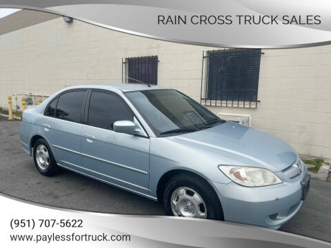 2005 Honda Civic for sale at Rain Cross Truck Sales in Norco CA