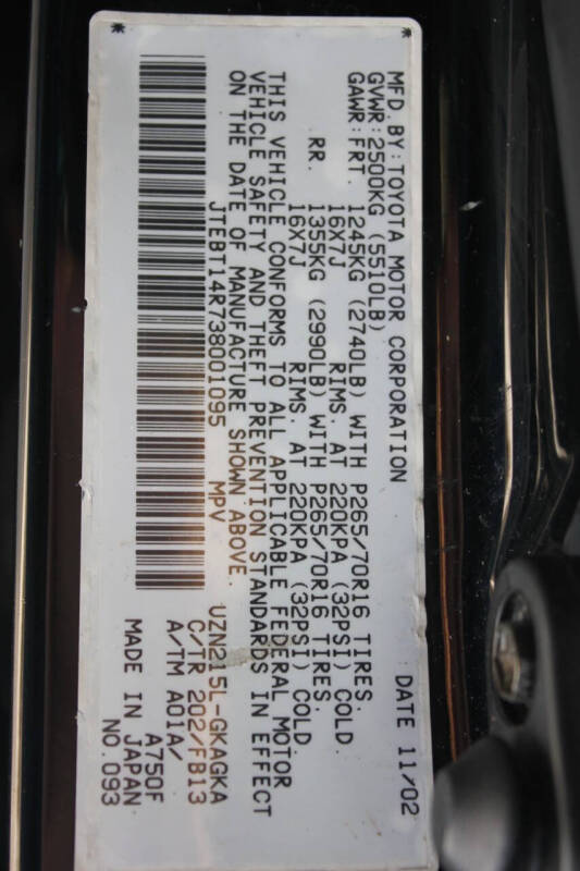 2003 Toyota 4Runner SR5