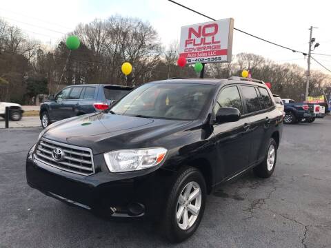 2008 Toyota Highlander for sale at No Full Coverage Auto Sales in Austell GA