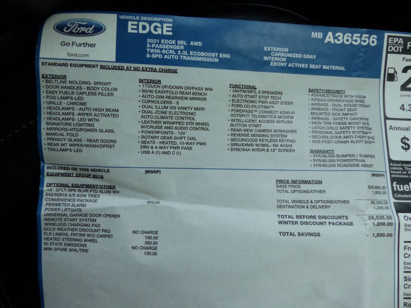 2021 Ford Edge SEL