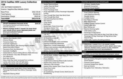 2016 Cadillac SRX Luxury Collection