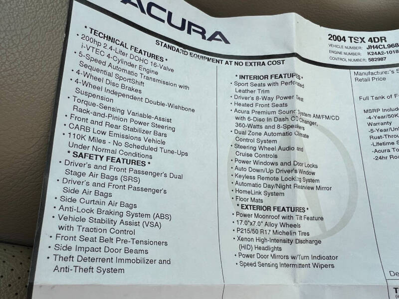 2004 Acura TSX