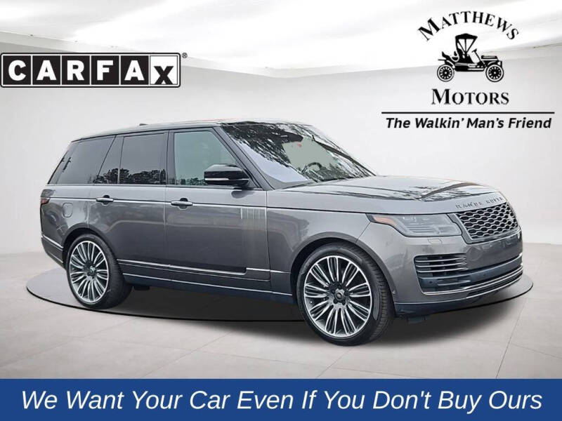 2019 Land Rover Range Rover for sale at Auto Finance of Raleigh in Raleigh NC