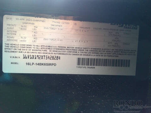 2026 Big Tex Trailer Dump 16LP-14BK6SIRPD