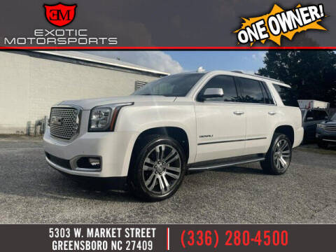 2017 GMC Yukon for sale at Exotic Motorsports in Greensboro NC