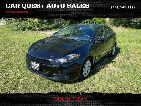 2014 Dodge Dart for sale at CAR QUEST AUTO SALES in Houston TX