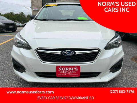 2018 Subaru Impreza for sale at NORM'S USED CARS INC in Wiscasset ME