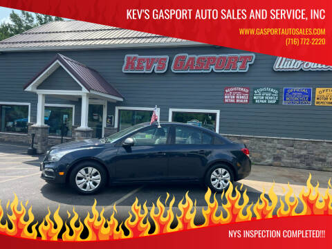2015 Chevrolet Cruze for sale at KEV'S GASPORT AUTO SALES AND SERVICE, INC in Gasport NY