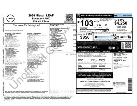 2026 Nissan LEAF Platinum+