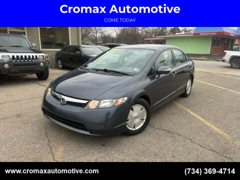 2008 Honda Civic for sale at Cromax Automotive in Ann Arbor MI