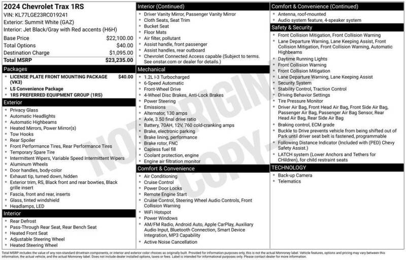 2024 Chevrolet Trax RS