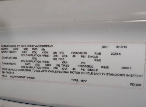 2015 Chevrolet Express 2500