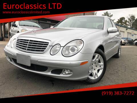 2003 Mercedes-Benz E-Class for sale at Euroclassics LTD in Durham NC