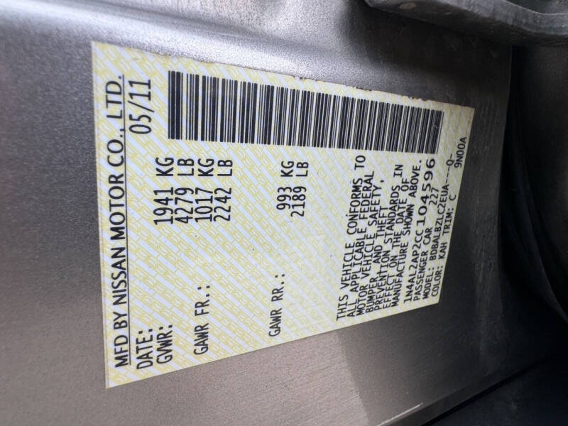 2012 Nissan Altima 2.5 S