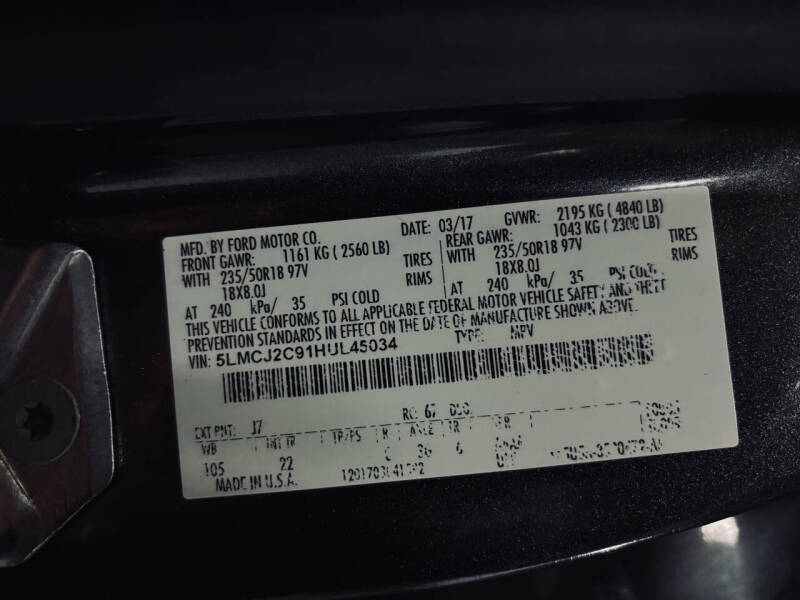 2017 Lincoln MKC Select