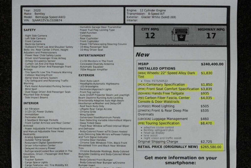 2020 Bentley Bentayga Speed