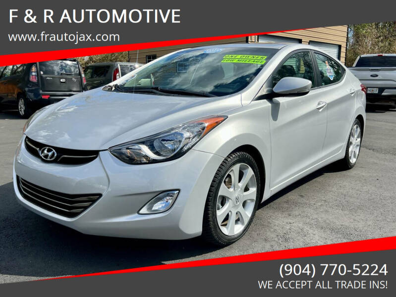 2013 Hyundai Elantra for sale at F & R AUTOMOTIVE in Jacksonville FL